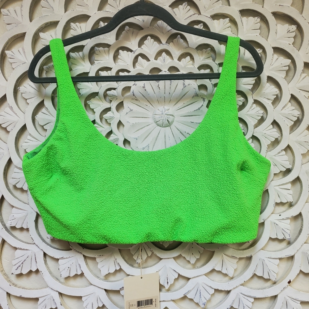 Mara Hoffman NWT Lira In Lime Bikini Top 3X